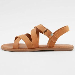 TOMS ‘Sicily’ Brown Leather Sandals Women’s Size 8.5